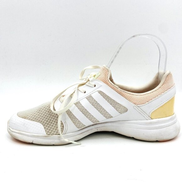 ADIDAS Women's White Cream Gold Cloudfoam Running Athletic Sneakers Shoes 6.5 - Picture 2 of 10
